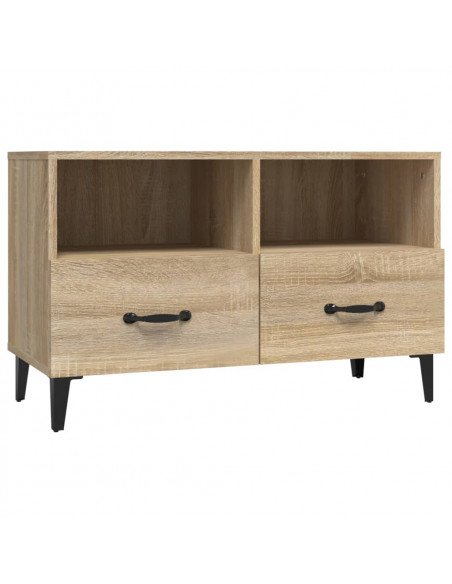 Mobile per TV Rovere Sonoma 80x36x50 cm Legno Multistrato
