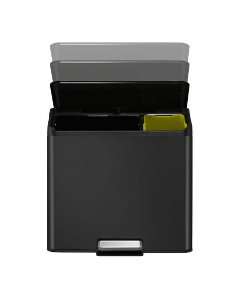 EKO Pattumiera a Pedale Essential 20 L+9 L Nera