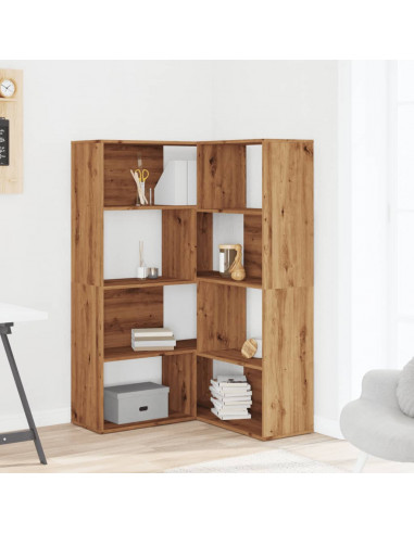 Libreria 4 Ripiani Rovere Artigianale 85x85x140 cm Truciolare