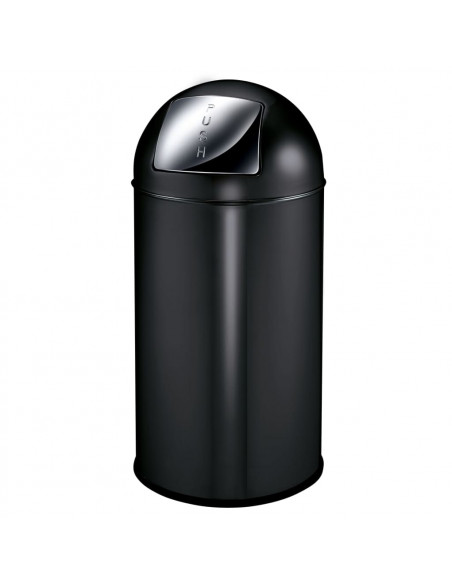 EKO Pattumiera con Coperchio a Pressione 40 L Nero Opaco