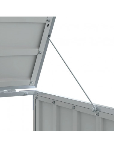 Copribidone con Ruote per 3 Bidoni Grigio 216x81x115 cm Acciaio