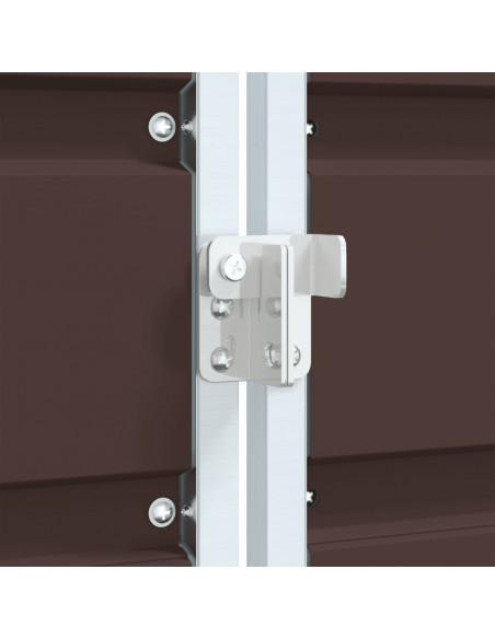 Copribidone con Ruote per 3 Bidoni Marrone 216x81x115cm Acciaio