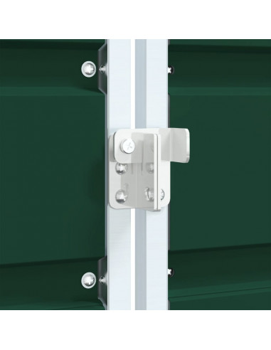 Copribidone con Ruote per 3 Bidoni Verde 216x81x115 cm Acciaio