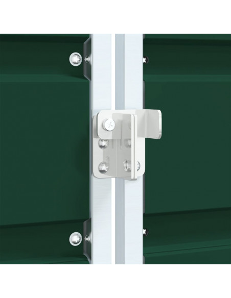 Copribidone con Ruote per 3 Bidoni Verde 216x81x115 cm Acciaio