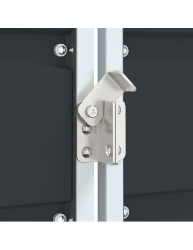 Copribidone Ruote Bidone Singolo Antracite 72x81x115 cm Acciaio