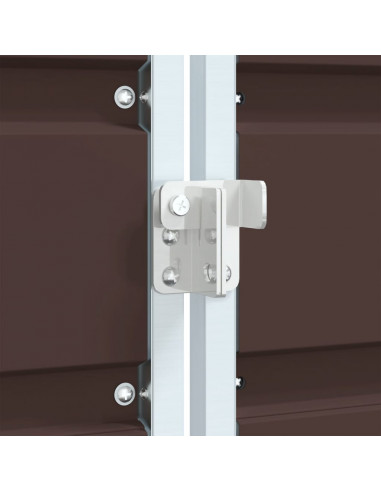 Copribidone Ruote Bidone Singolo Marrone 72x81x115 cm Acciaio