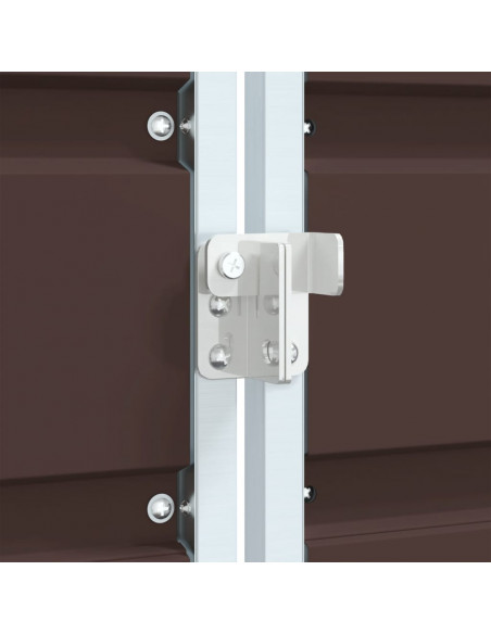 Copribidone Ruote Bidone Singolo Marrone 72x81x115 cm Acciaio