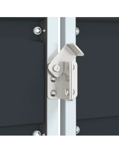 Copribidone Ruote per 3 Bidoni Antracite 216x81x115 cm Acciaio