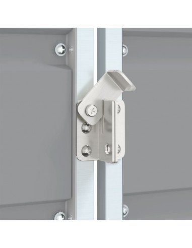 Copribidone con Ruote per 2 Bidoni Grigio 144x81x113 cm Acciaio