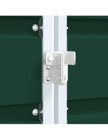 Copribidone con Ruote Bidone Singolo Verde 72x81x115cm Acciaio