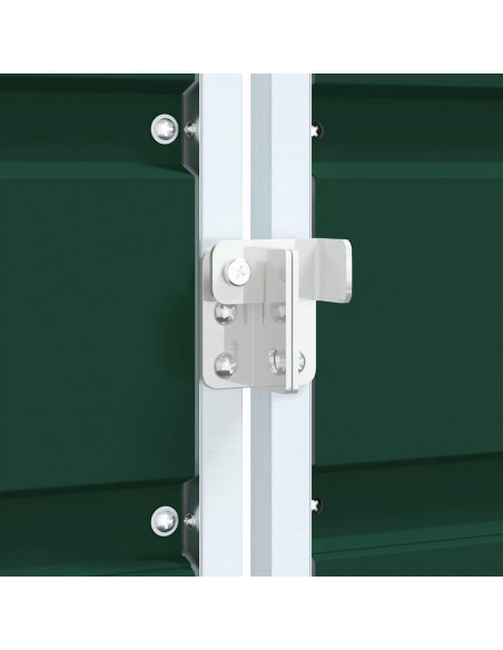 Copribidone con Ruote Bidone Singolo Verde 72x81x115cm Acciaio