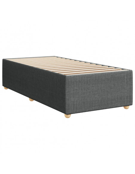 Giroletto a Molle con Materasso Grigio Scuro 90x190 cm Tessuto