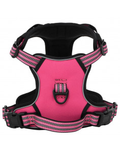 Pettorina per Cani con Strisce Riflettenti Regolabile Rosa M 2