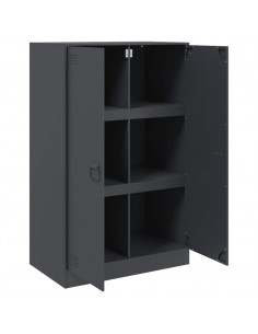 Credenza Antracite 67x39x107 cm in Acciaio 2