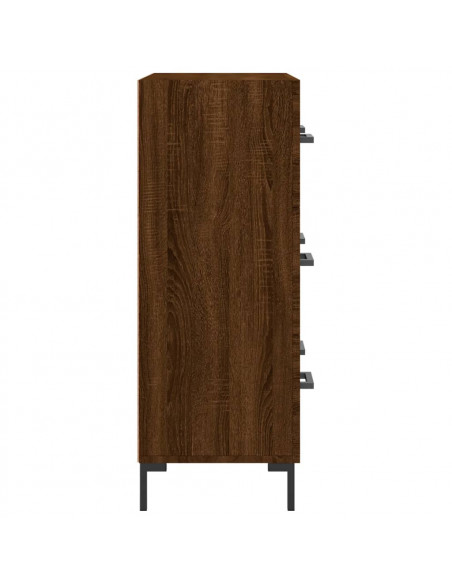 Credenza Rovere Marrone 69,5x34x90 cm in Legno Multistrato