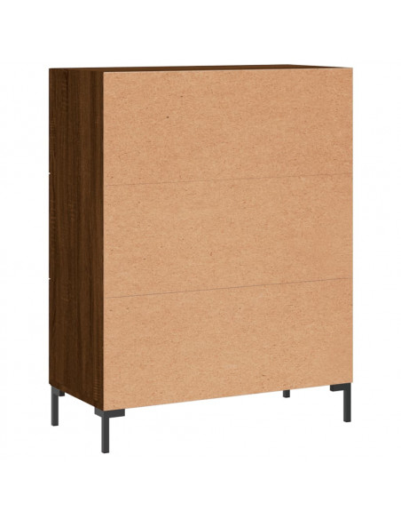 Credenza Rovere Marrone 69,5x34x90 cm in Legno Multistrato