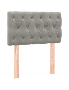 Testiera Grigio Chiaro 80x7x78/88 cm in Velluto 2