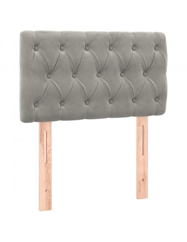 Testiera Grigio Chiaro 80x7x78/88 cm in Velluto