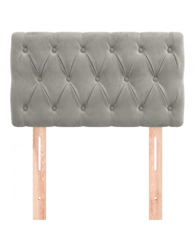 Testiera Grigio Chiaro 80x7x78/88 cm in Velluto