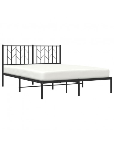 Giroletto con Testiera in Metallo Nero 140x190 cm