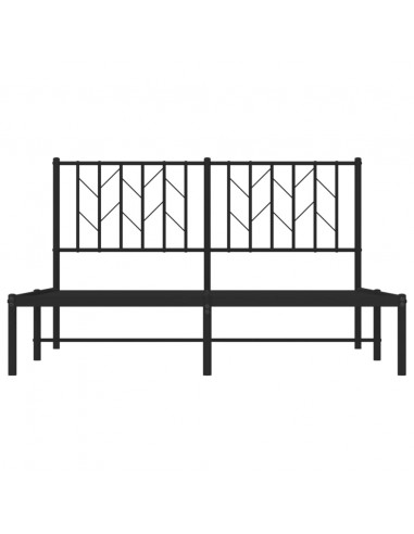 Giroletto con Testiera in Metallo Nero 140x190 cm