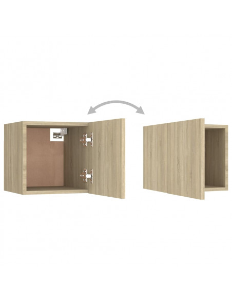 Set di Mobili Porta TV 5 pz Rovere Sonoma in Legno Multistrato