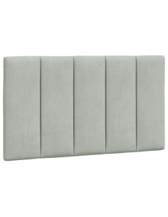 Cuscino Testiera Grigio Chiaro 90 cm in Velluto 2
