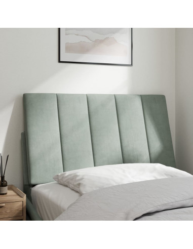 Cuscino Testiera Grigio Chiaro 90 cm in Velluto
