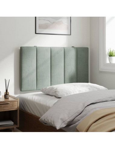 Cuscino Testiera Grigio Chiaro 90 cm in Velluto