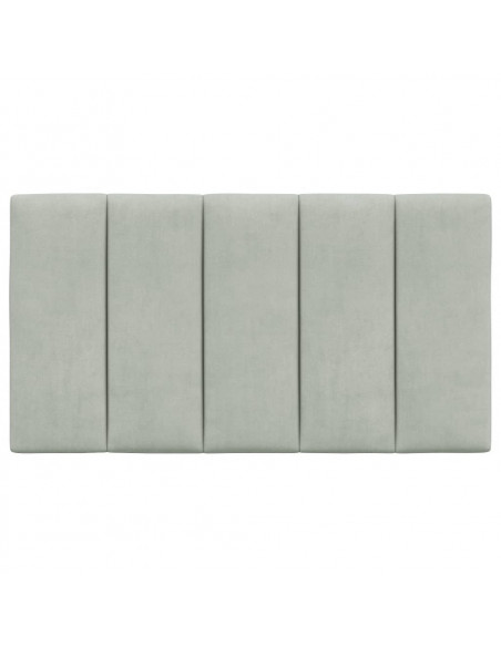 Cuscino Testiera Grigio Chiaro 90 cm in Velluto