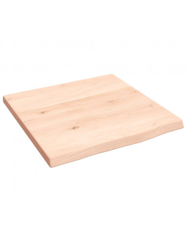 Ripiano a Parete 40x40x2 cm Legno Massello Rovere Non Trattato
