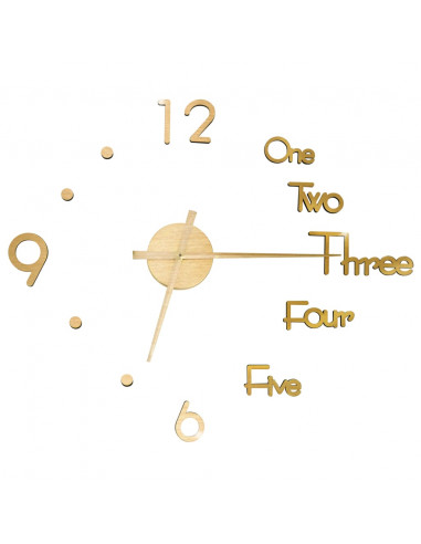 Orologio da Parete 3D Design Moderno Oro 100 cm XXL