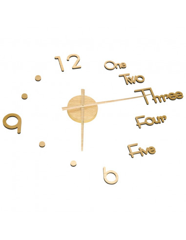 Orologio da Parete 3D Design Moderno Oro 100 cm XXL