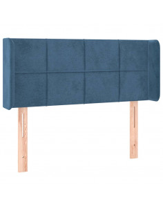 Testiera ad Orecchio Blu Scuro 103x16x78/88 cm in Velluto 2