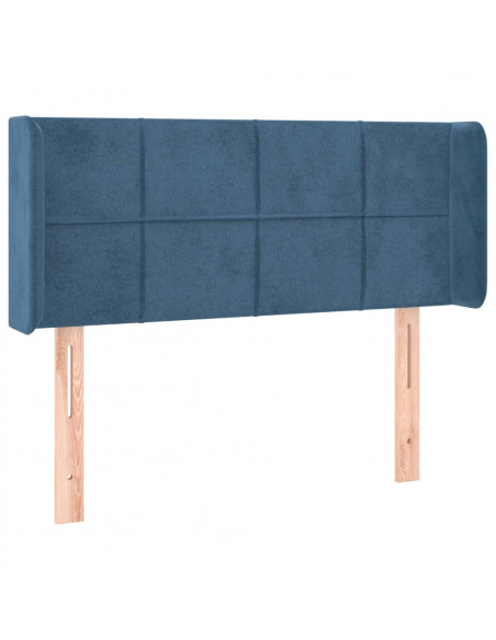 Testiera ad Orecchio Blu Scuro 103x16x78/88 cm in Velluto