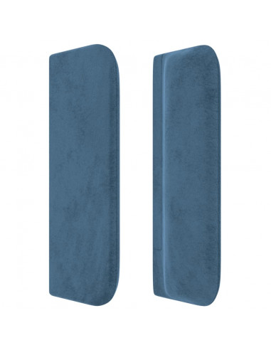 Testiera ad Orecchio Blu Scuro 103x16x78/88 cm in Velluto