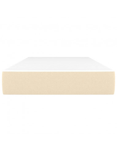 Materasso a Molle per Bambini Crema 80x160 cm in Tessuto