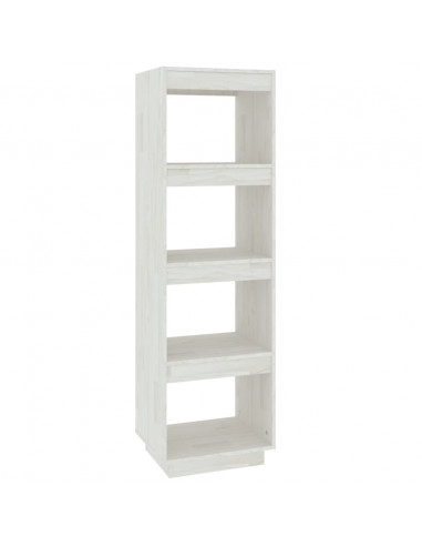 Libreria/Divisorio Bianco 40x35x135cm in Legno Massello di Pino