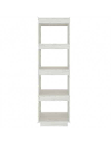 Libreria/Divisorio Bianco 40x35x135cm in Legno Massello di Pino