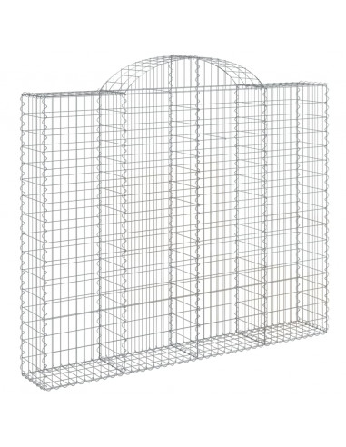 Cesto Gabbione ad Arco 200x30x160/180 cm Ferro Zincato