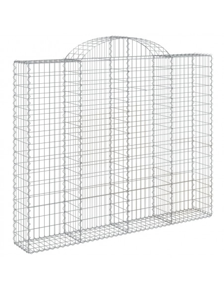 Cesto Gabbione ad Arco 200x30x160/180 cm Ferro Zincato