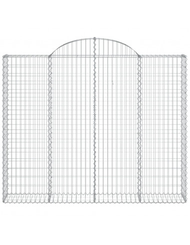 Cesto Gabbione ad Arco 200x30x160/180 cm Ferro Zincato