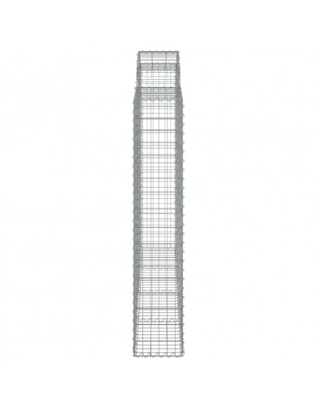 Cesto Gabbione ad Arco 200x30x160/180 cm Ferro Zincato