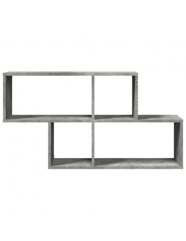 Scaffale a Muro Grigio Cemento 100x20x53 cm Legno Multistrato