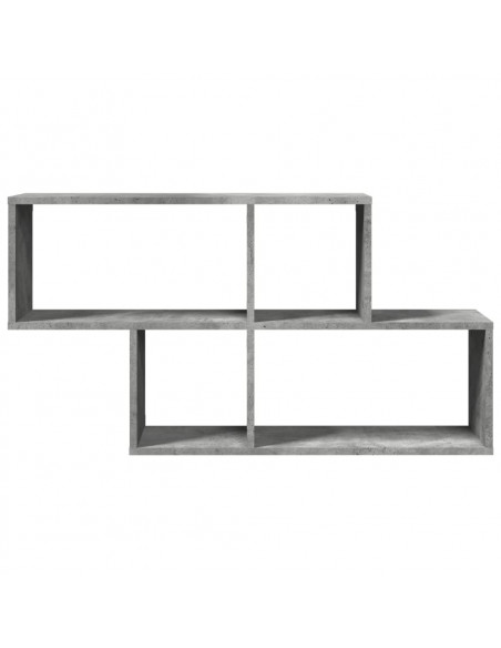 Scaffale a Muro Grigio Cemento 100x20x53 cm Legno Multistrato