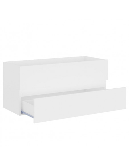 Mobile Bagno con Lavabo Integrato Bianco in Legno Multistrato