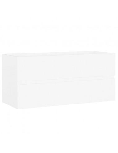 Mobile Bagno con Lavabo Integrato Bianco in Legno Multistrato