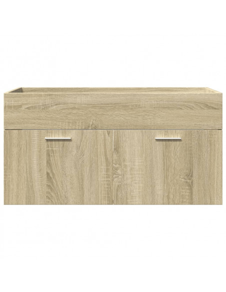 Set Mobili da Bagno 3 pz Rovere Sonoma in Legno Multistrato