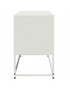 Mobile TV Bianco 100,5x39x60,5 cm in Acciaio 2