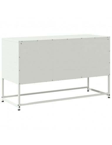 Mobile TV Bianco 100,5x39x60,5 cm in Acciaio